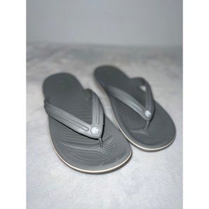 Crocs Unisex Flip Flops in Gray Size 8 Ladies